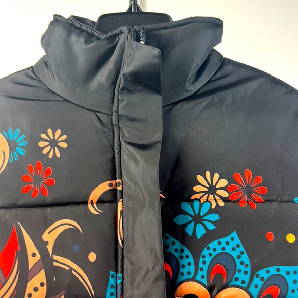 Puffer Jacket Cropped Long Sleeve FullZip Drawstring Mock Neck Mega Fashion Club - Picture 2 of 13